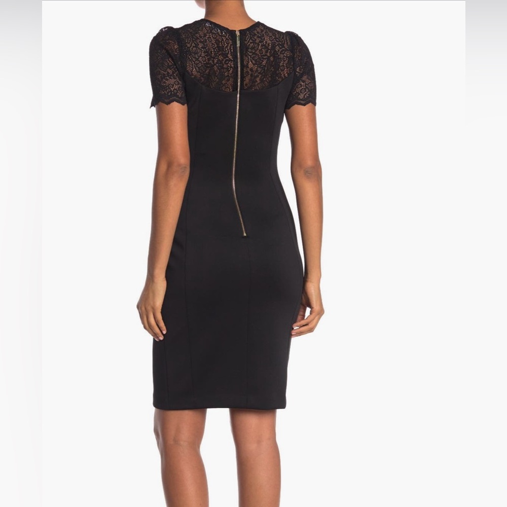 NWT Calvin Klein Lace Yoke Sheath Dress - size 8 - Picture 2 of 5